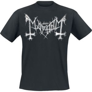 Mayhem Distressed Logo Tričko černá