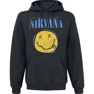 Nirvana Smiley mikina s kapucí černá
