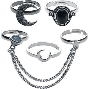 Blackheart Celestial Ring Set prsten stríbrná