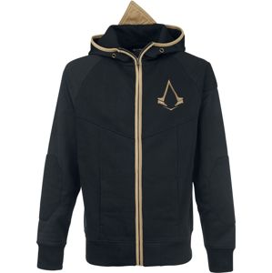 Assassin's Creed Logo mikina s kapucí na zip cerná/zlatá