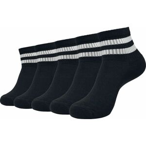 Urban Classics Balení 5 párů sportovních ponožek s logem Ponožky černá