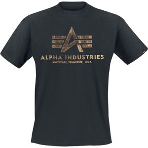 Alpha Industries Basic tričko Tričko cerná/zlatá
