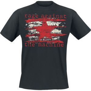 Rage Against The Machine Newspaper Star Tričko černá