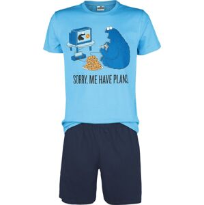 Sesame Street Cookie Monster - Sorry, Me Have Plans pyžama vícebarevný