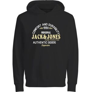 Jack & Jones Junior Tepláková mikina JJMinds JNR detská mikina s kapucí černá