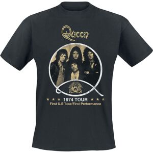 Queen 1974 Vintage Tour Tričko černá