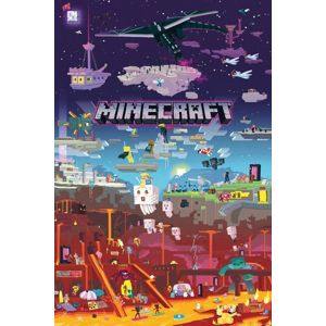 Minecraft World Beyond plakát vícebarevný