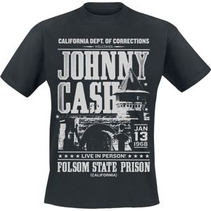 Johnny Cash Folsom State Prison Tričko černá
