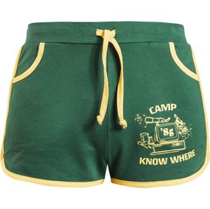 Stranger Things Camp Know Where Dámské šortky zelená/žlutá