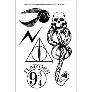 Harry Potter Sada na tetování Harry Potter Falešné tetování černá
