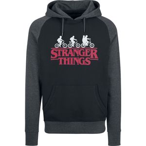 Stranger Things Logo Mikina s kapucí cerná/šedá