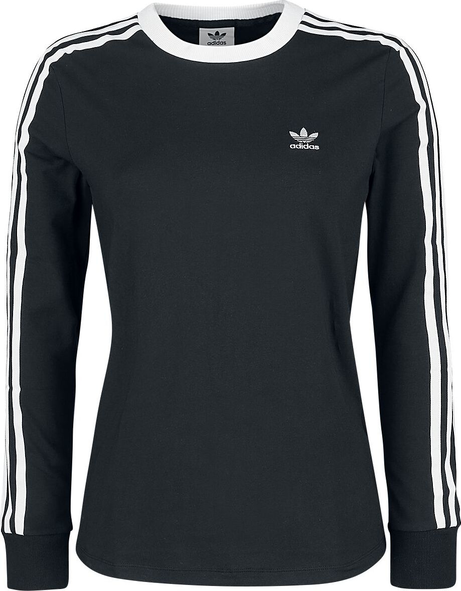 Adidas 3 STR LS Tee dívcí triko s dlouhými rukávy černá