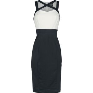 H&R London Dvoubarevné šaty Tamika Šaty cerná/bílá