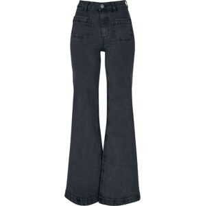 Urban Classics Dámské, vintage, zvonové džíny Dámské džíny černá