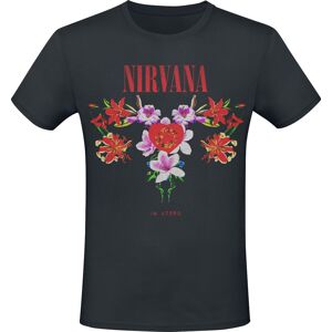 Nirvana In Utero Floral Tričko černá