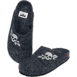 Black Premium by EMP Pantofle s potiskem s lebkami papuce tmavě šedá