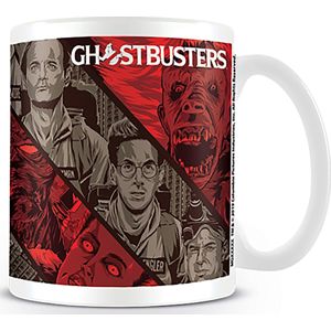 Ghostbusters Illustrative Strips Hrnek bílá