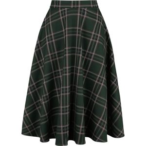 Hell Bunny Miles 50’s Skirt sukne zelená / růžová