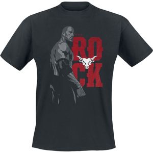 WWE The Rock Tričko černá