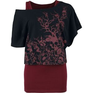 Black Premium by EMP Balení 2 ks - tričko a top Dámské tričko cerná/bordová
