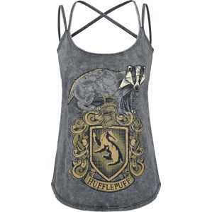 Harry Potter Hufflepuff Crest dívcí top tmavě šedá