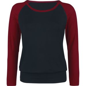 RED by EMP Fast And Loose dívcí triko s dlouhými rukávy cerná/bordová