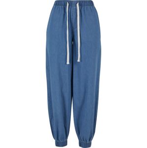 Urban Classics Dámské, denimové, sportovní kalhoty Dámské tepláky modrá