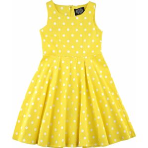 H&R London Puntíkové šaty Cindy detské šaty žlutá/bílá
