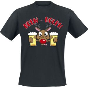 Alcohol & Party Brew-Dolph Tričko černá