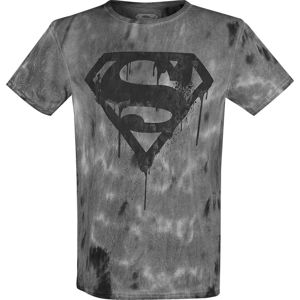 Superman Dripping Logo Tričko šedá