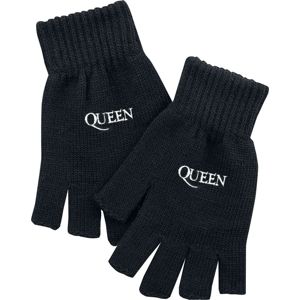 Queen Logo rukavice bez prstů černá