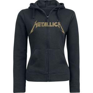 Metallica Hetfield Iron Cross Guitar Dámská mikina s kapucí na zip černá