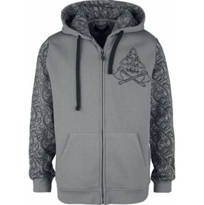 Black Premium by EMP Bunda s kapucí s keltskými ornamenty Mikina s kapucí na zip šedá