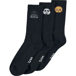 Star Wars Darth Vader - Stormtrooper - C3PO Ponožky vícebarevný