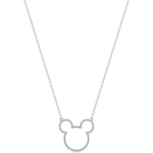 Mickey & Minnie Mouse Disney by Couture Kingdom - Micky Crystal Outline Náhrdelník - řetízek stríbrná