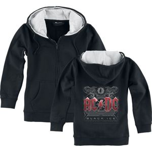 AC/DC Metal-Kids Collection - Black Ice detská mikina s kapucí na zip černá