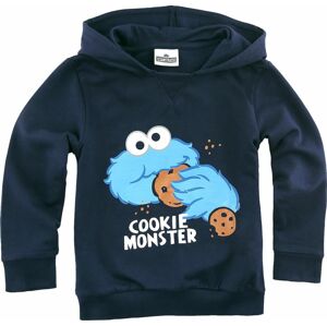 Sesame Street Kids - Cookie Monster detská mikina s kapucí modrá