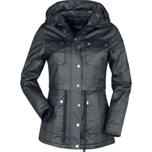 Black Premium by EMP Černá bunda s kapsami s klopami dívcí bunda černá