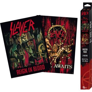 Slayer Set 2 Chibi Posters 52x38 Reign In Blood / Hell Awaits plakát vícebarevný