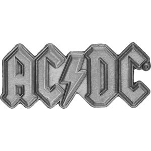 AC/DC Metal Logo Odznak šedá