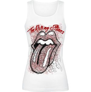 The Rolling Stones Sketch Tongue dívcí top bílá