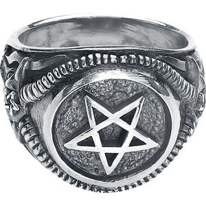 etNox magic and mystic Pentagramm Prsten stríbrná