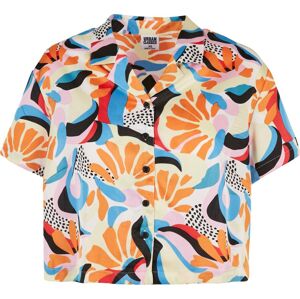 Urban Classics Ladies AOP Satin Resort Shirt Dámská košile vícebarevný