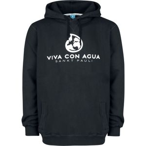 Viva Con Agua Mikina Logo mikina s kapucí černá