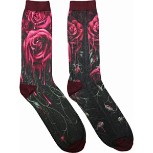 Spiral Blood Rose Ponožky cerná/cervená