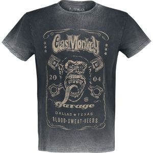 Gas Monkey Garage Vintage Logo Tričko černá