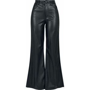 Urban Classics Dámské široké, koženkové kalhoty Dámské kalhoty černá