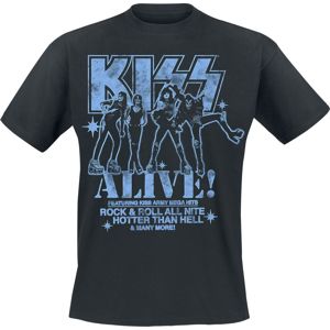 Kiss Alive Hottest Band Tričko černá
