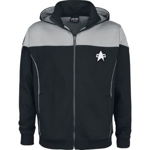 Star Trek Picard Mikina s kapucí na zip cerná/šedá