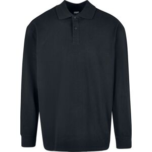 Urban Classics Polo košile s dlouhými rukávy Boxy Tričko s dlouhým rukávem černá